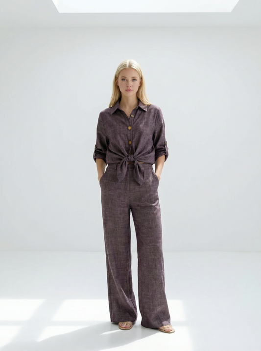 Zestaw Brązowy Melańż - Casual Chic