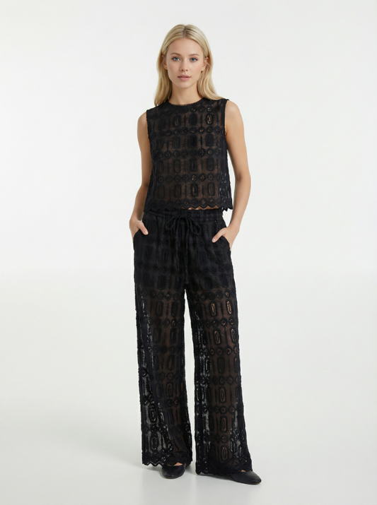Zestaw Czarna Koronka - Night Look Premium