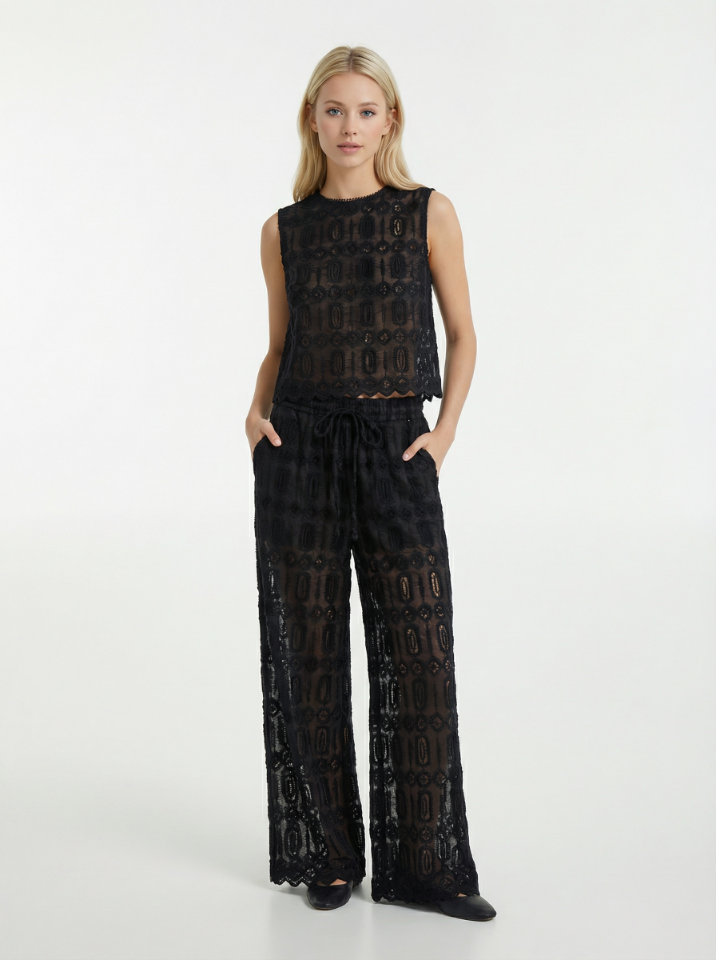 Zestaw Czarna Koronka - Night Look Premium