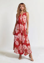 Sukienka Maxi Belaro w Kwiaty Czerwona | Uni