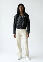 Spodnie Soovenir – Kremowe Wide-Leg z Przetarciami