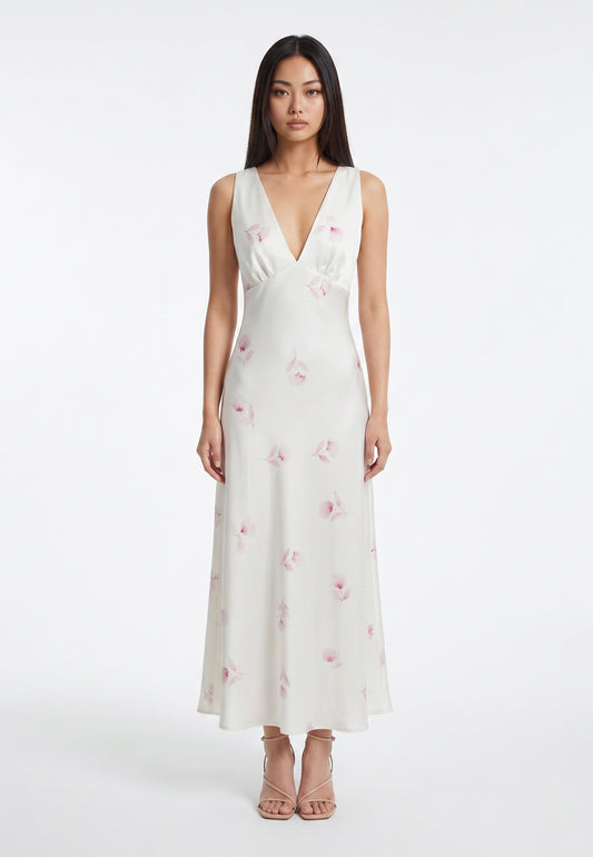 Sukienka Vicolo – Satynowa Maxi w Kwiaty